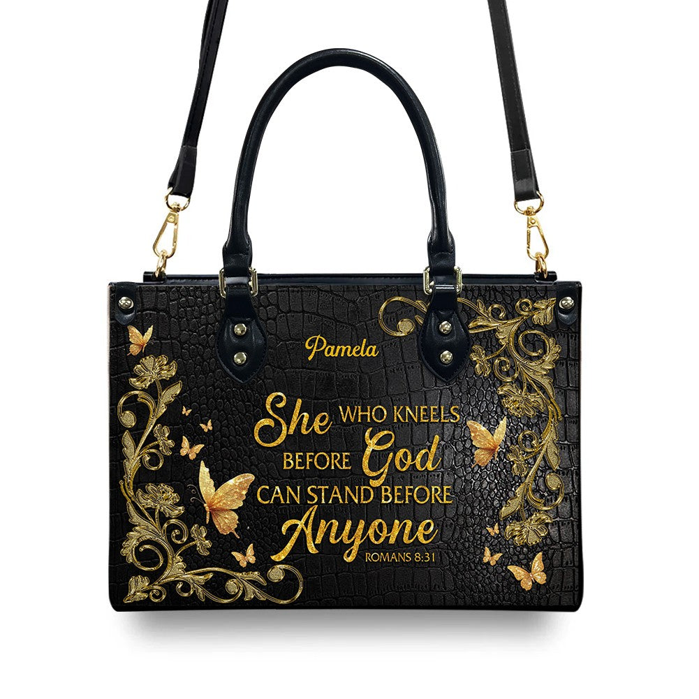 Personalized Christian Leather Handbag Set