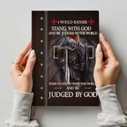 Personalized "I Would Rather Stand With God" Leather Journal