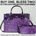 Personalized Faith Leather Handbag & Clutch