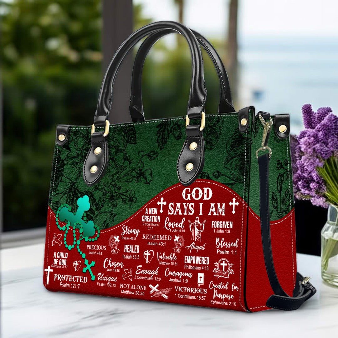 Personalized Christian Leather Handbag