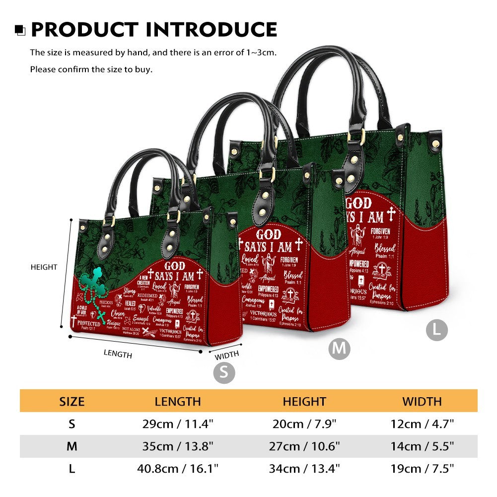 Personalized Christian Leather Handbag