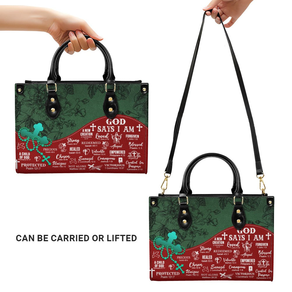 Personalized Christian Leather Handbag
