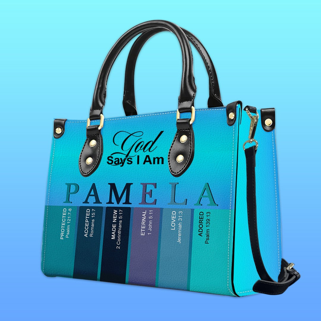 Personalized Bible Verse Leather Handbag