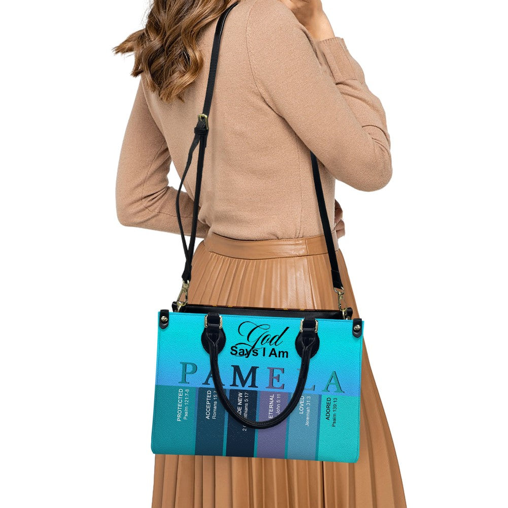 Personalized Bible Verse Leather Handbag Set