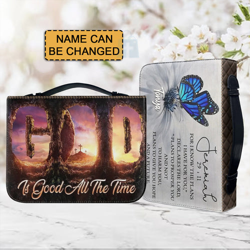God Is Good Butterfly Personalized Bible Cover