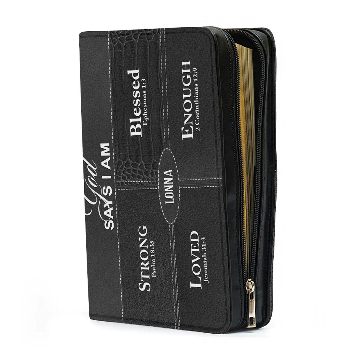 Personalized God Says I Am Bible Cover
