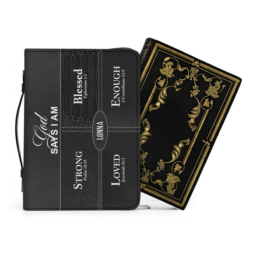Personalized God Says I Am Bible Cover