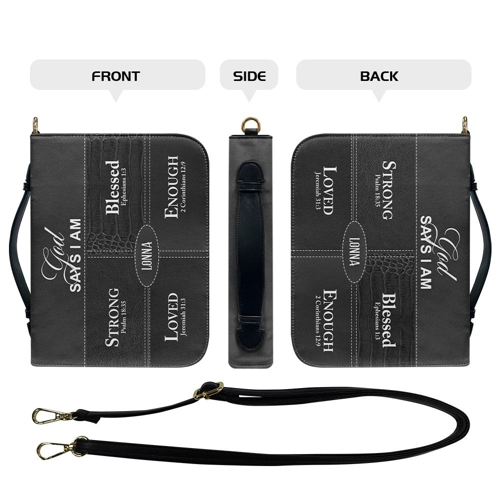 Personalized God Says I Am Bible Cover