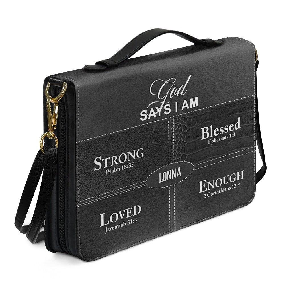 Personalized God Says I Am Bible Cover