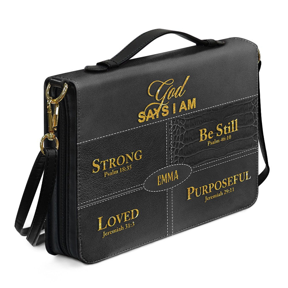 Personalized God Says I Am Bible Cover