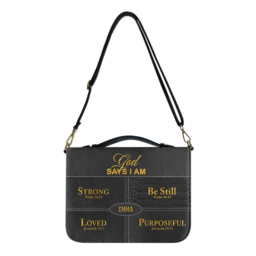 Personalized God Says I Am Bible Cover