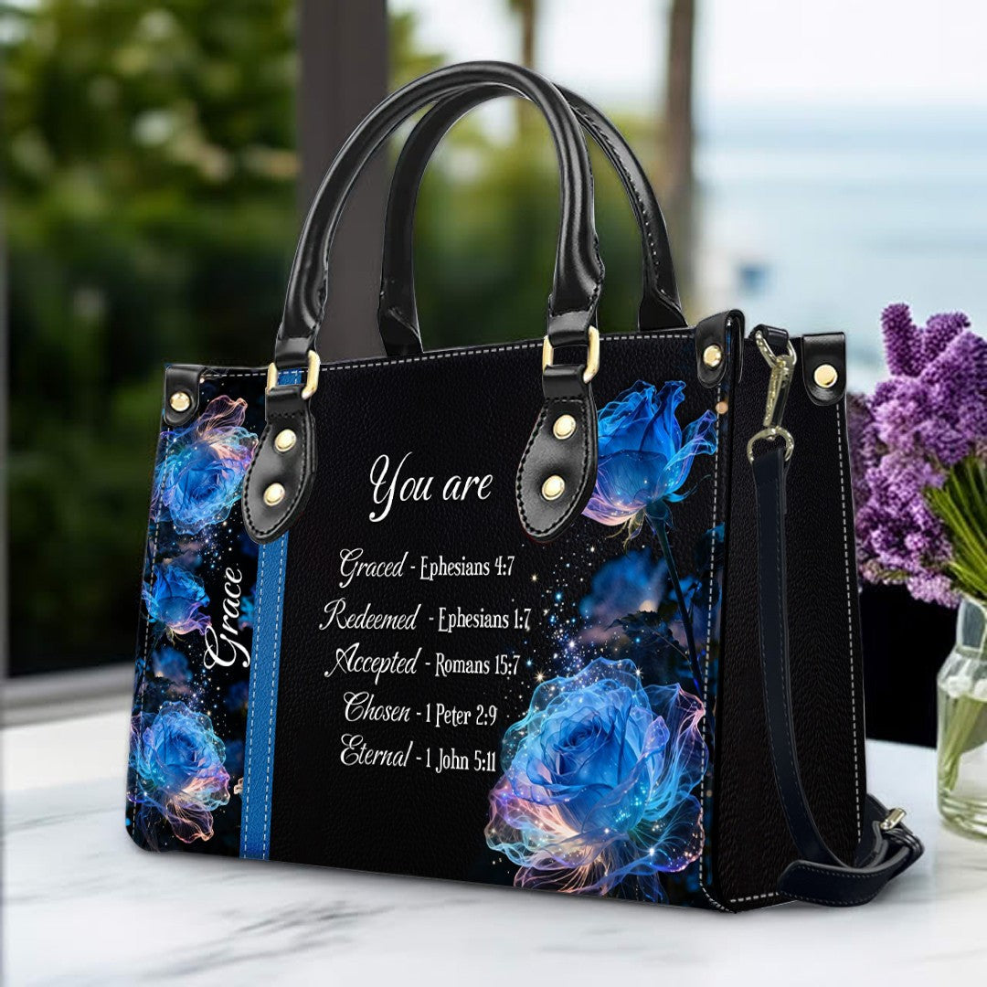 Personalized Bible Verse Leather Handbag