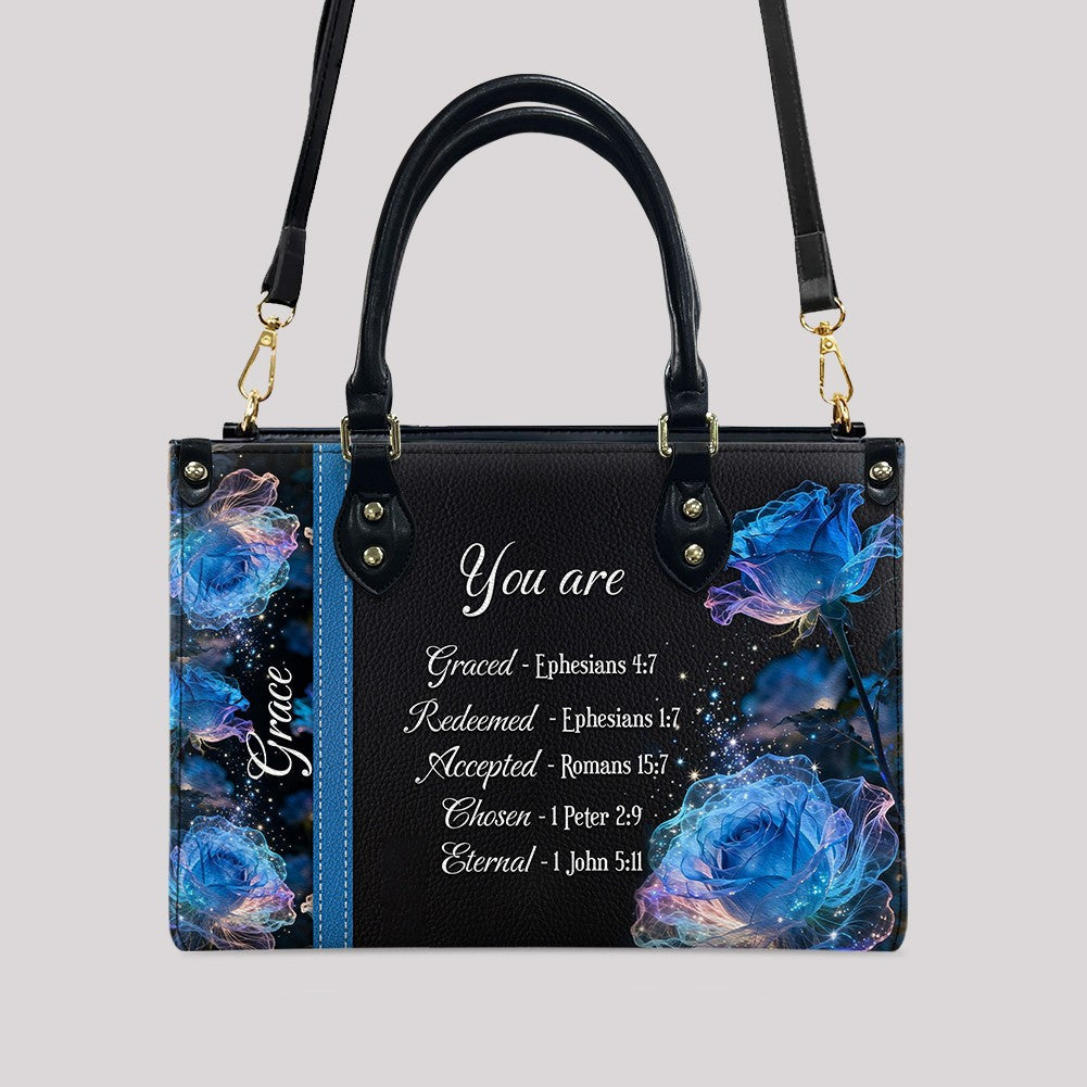 Personalized Bible Verse Leather Handbag