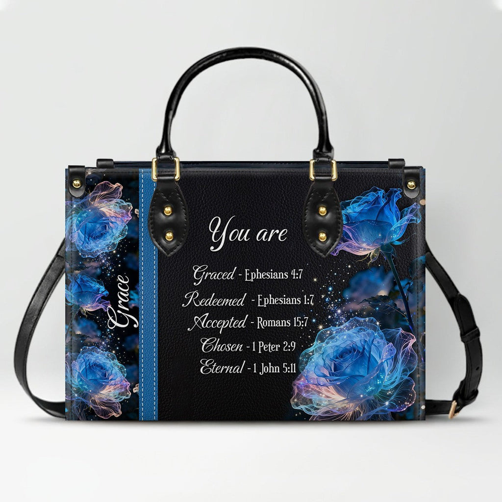 Personalized Bible Verse Leather Handbag