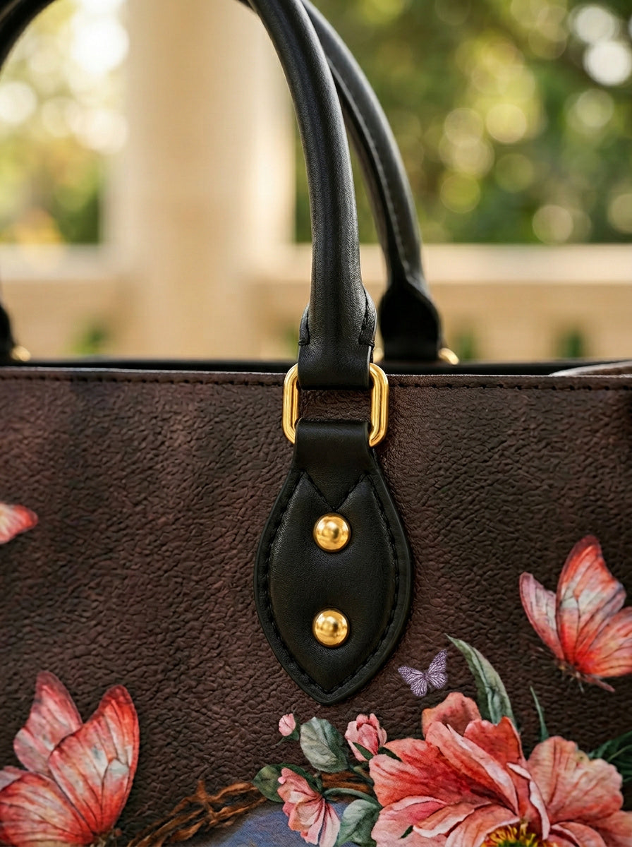 God Grant Me Serenity Leather Handbag