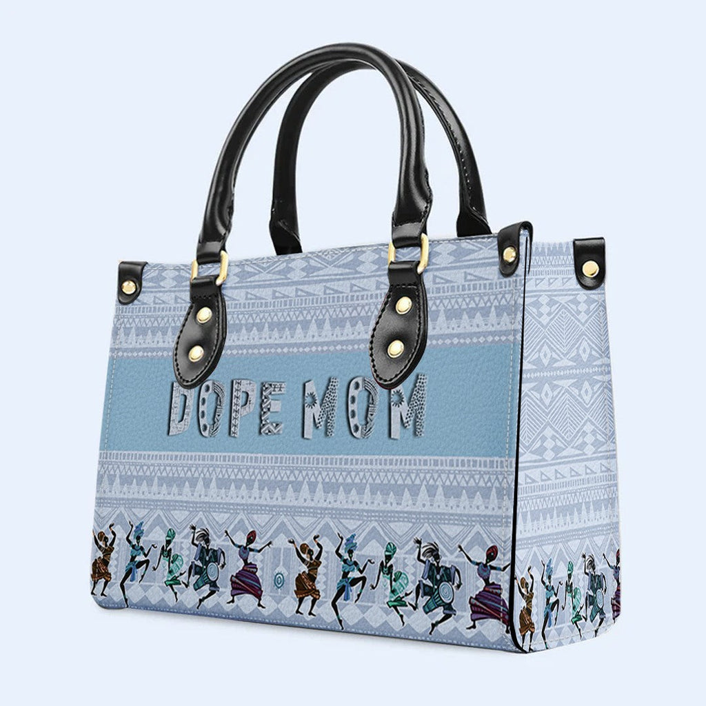 Personalized DOPE Mom & Grandma Leather Tote Bag