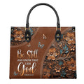 Be Still Psalm 46:10 Christian Leather Handbag