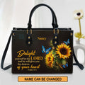 Delight Yourself in the Lord Leather Tote Bag