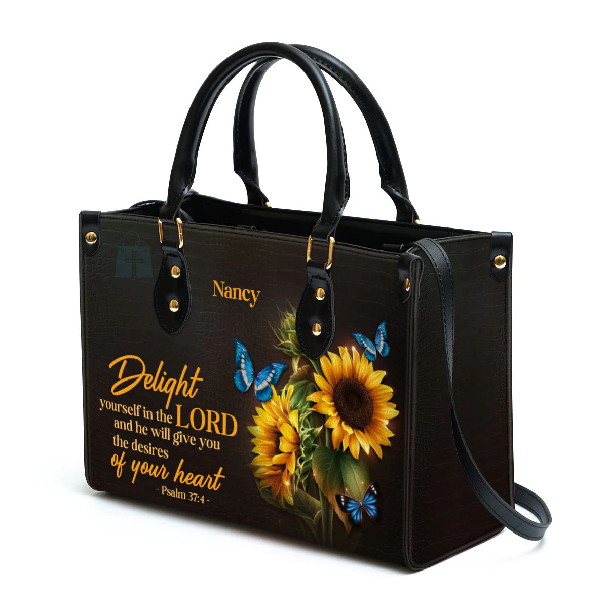 Delight Yourself in the Lord Leather Tote Bag