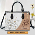 It Is Well With My Soul Custom Leather Tote Bag