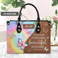 Ecclesiastes 3:11 Personalized Leather Tote Bag