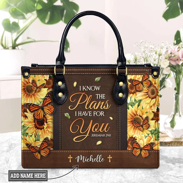 Personalized Jeremiah 29:11 Sunflower Tote Bag