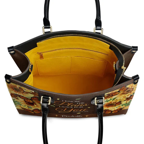 Personalized Jeremiah 29:11 Sunflower Tote Bag