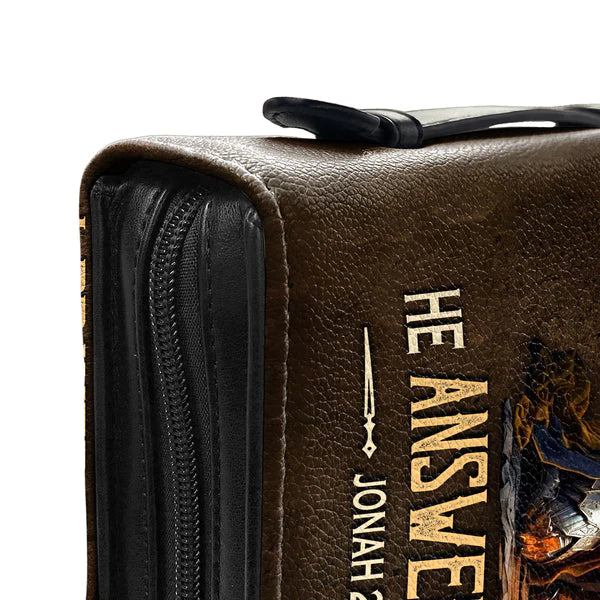 Personalized Jonah 2:2 Armor Lion Bible Cover