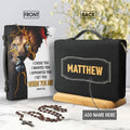 Personalized John 15:16 Lion Bible Cover