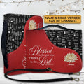 Personalized Red Bible Cover with Scripture