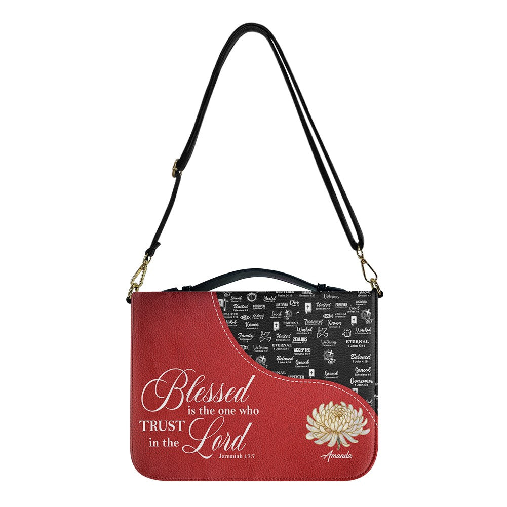 Personalized Red Bible Cover with Scripture