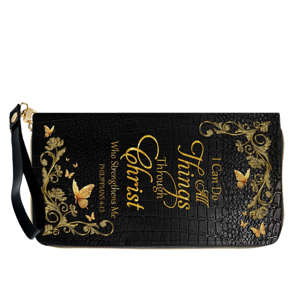 "I Can Do All Things" Leather Tote & Wallet Set