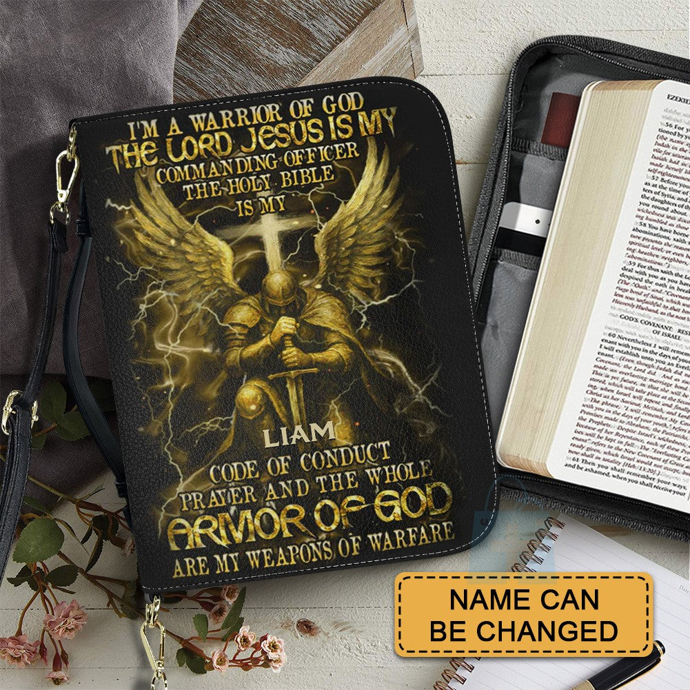 Warrior of God Personalized Bible Cover for Men