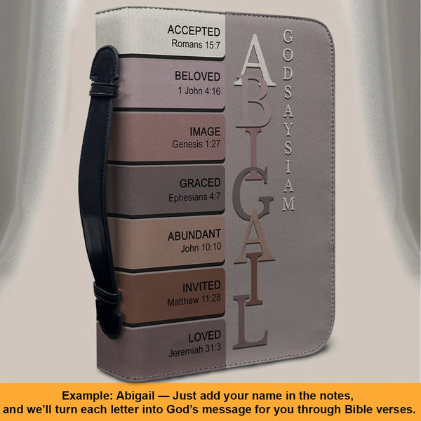 Personalized Name Meaning Bible Cover