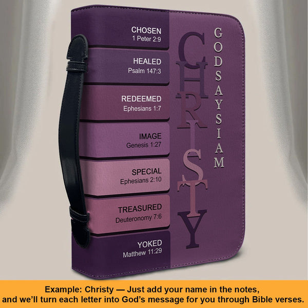 Personalized Name Meaning Bible Cover