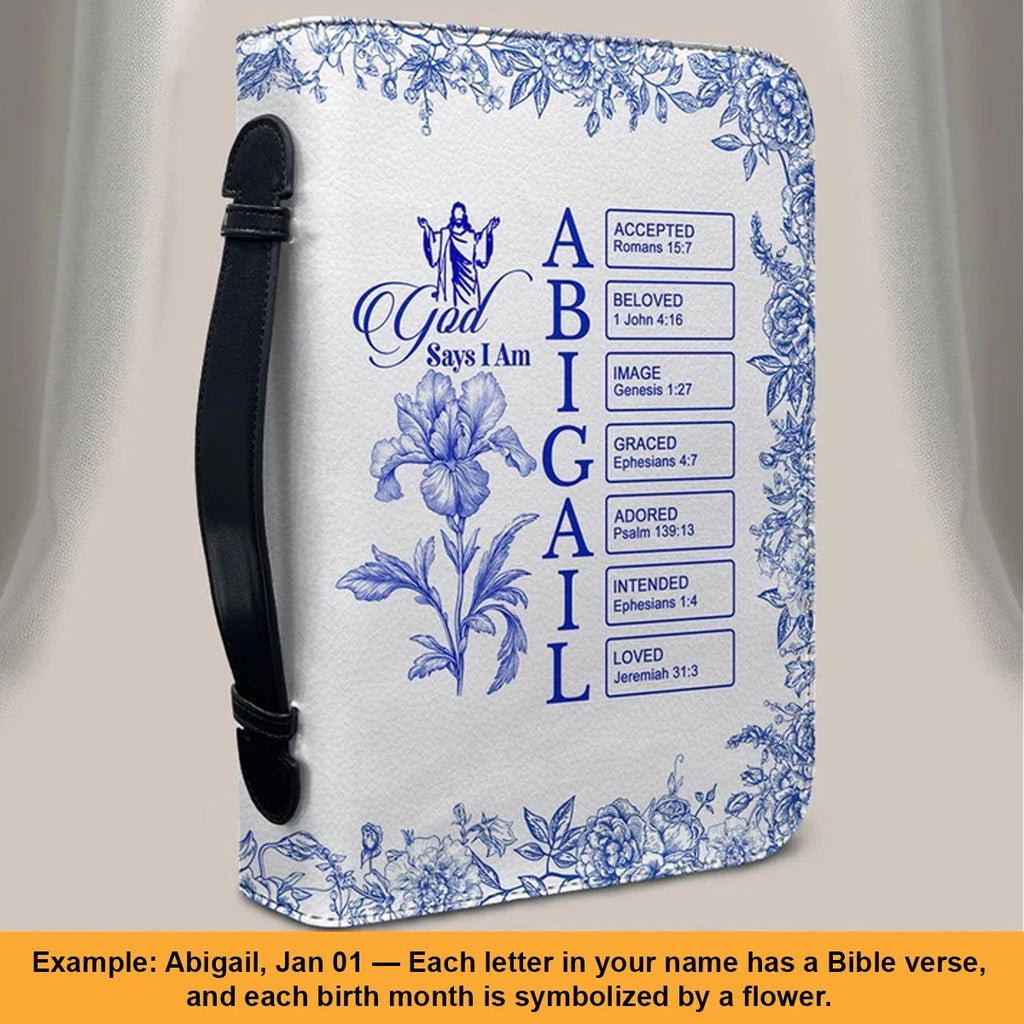 Personalized Name & Birth Flower Bible Cover