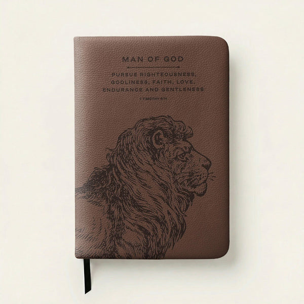 Faithful 1 Timothy 6:11 Leather Prayer Journal