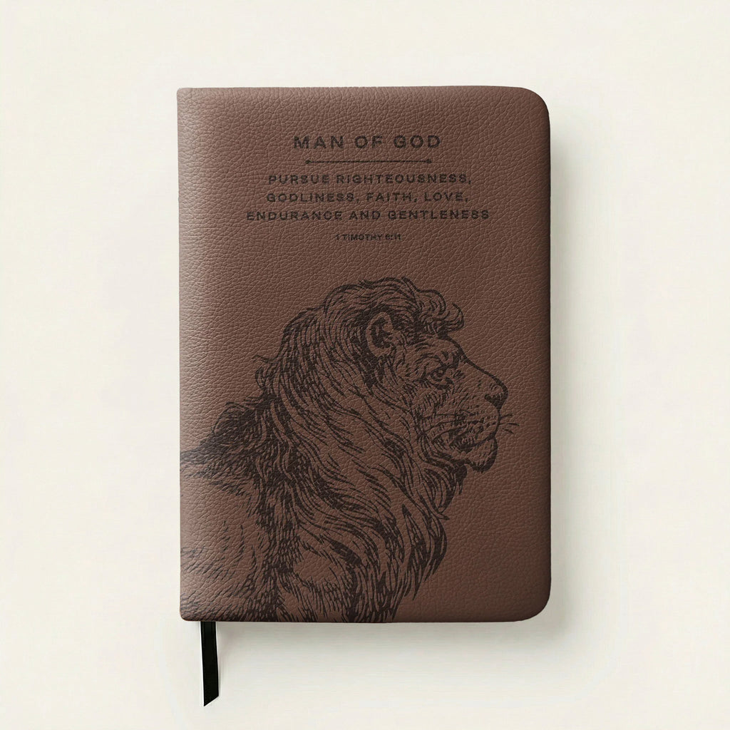Faithful 1 Timothy 6:11 Leather Prayer Journal