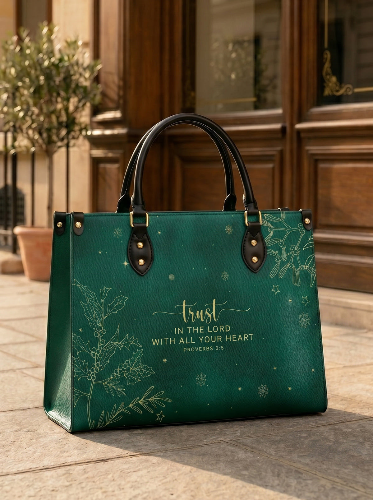 Joyful Elegant Leather Shoulder Handbag