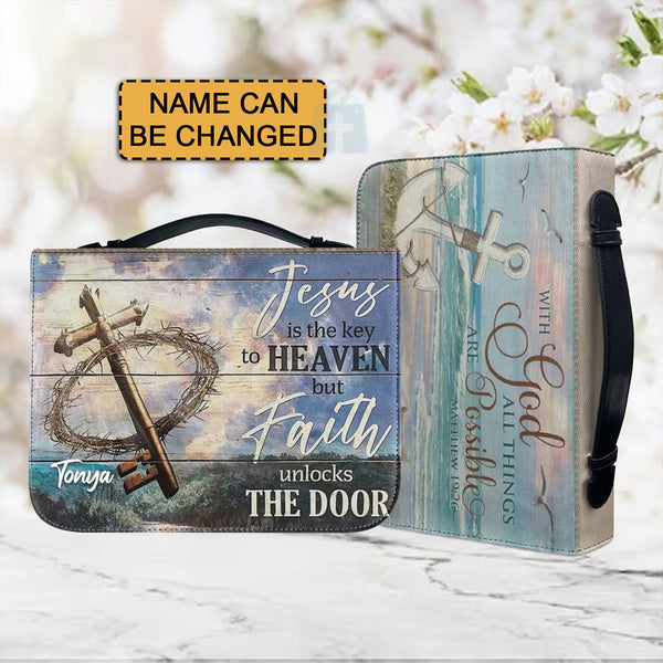 With God All Things Personalized Bible Cover