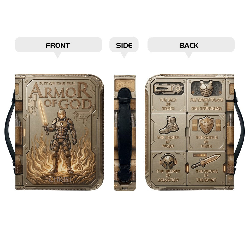 Personalized Armor of God Leather Bible Cover