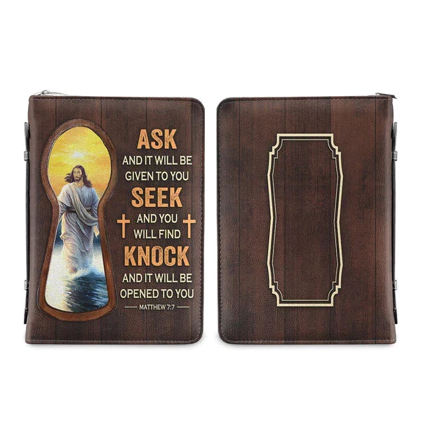 Personalized Matthew 7:7 Bible Cover