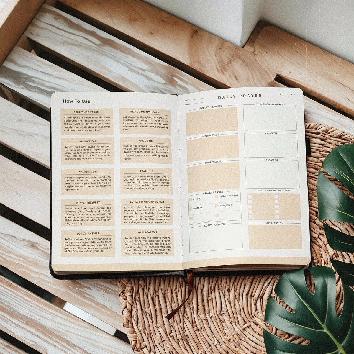 Philippians 4:13 Leather Prayer Journal