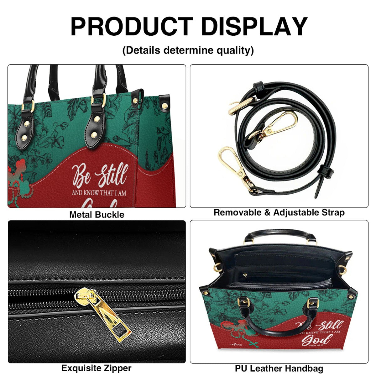 Personalized Christian Leather Handbag