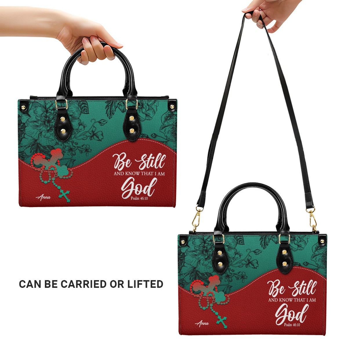 Personalized Christian Leather Handbag