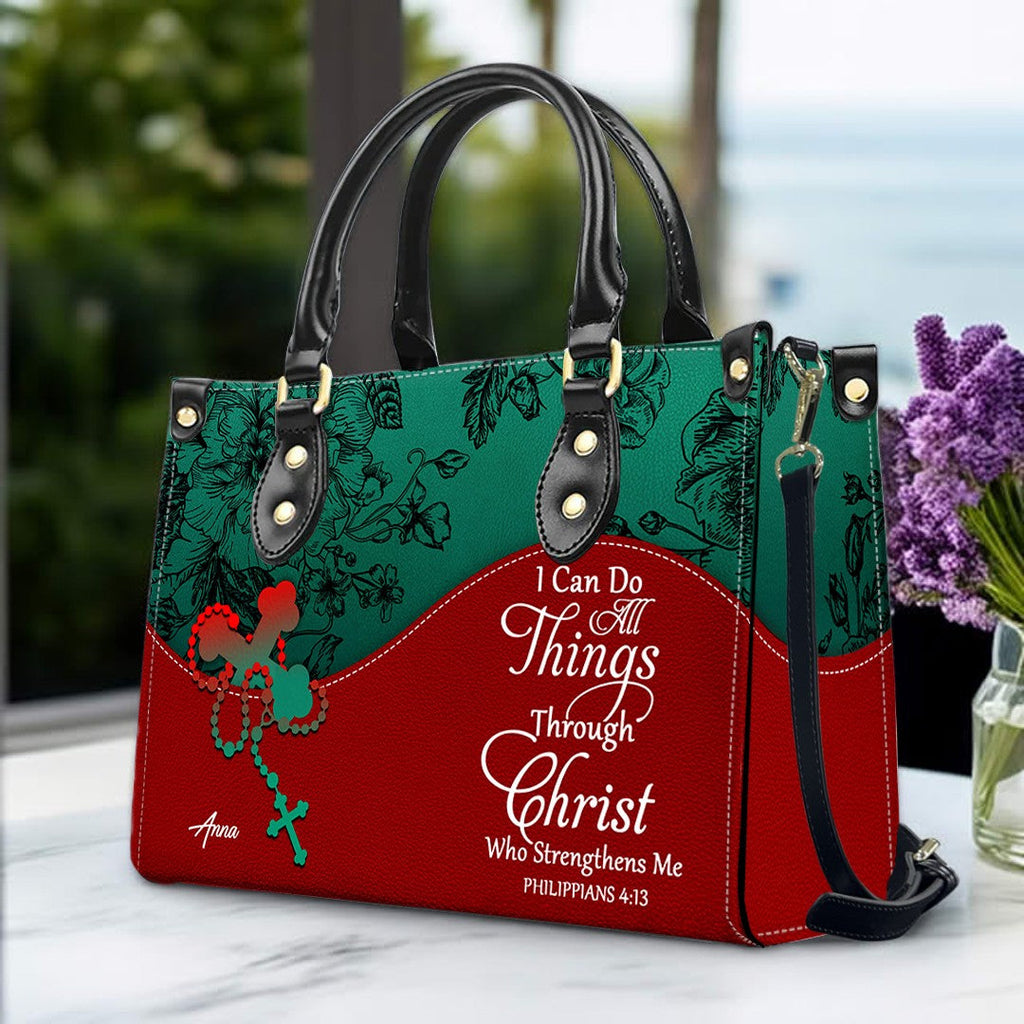 Personalized Christian Leather Handbag