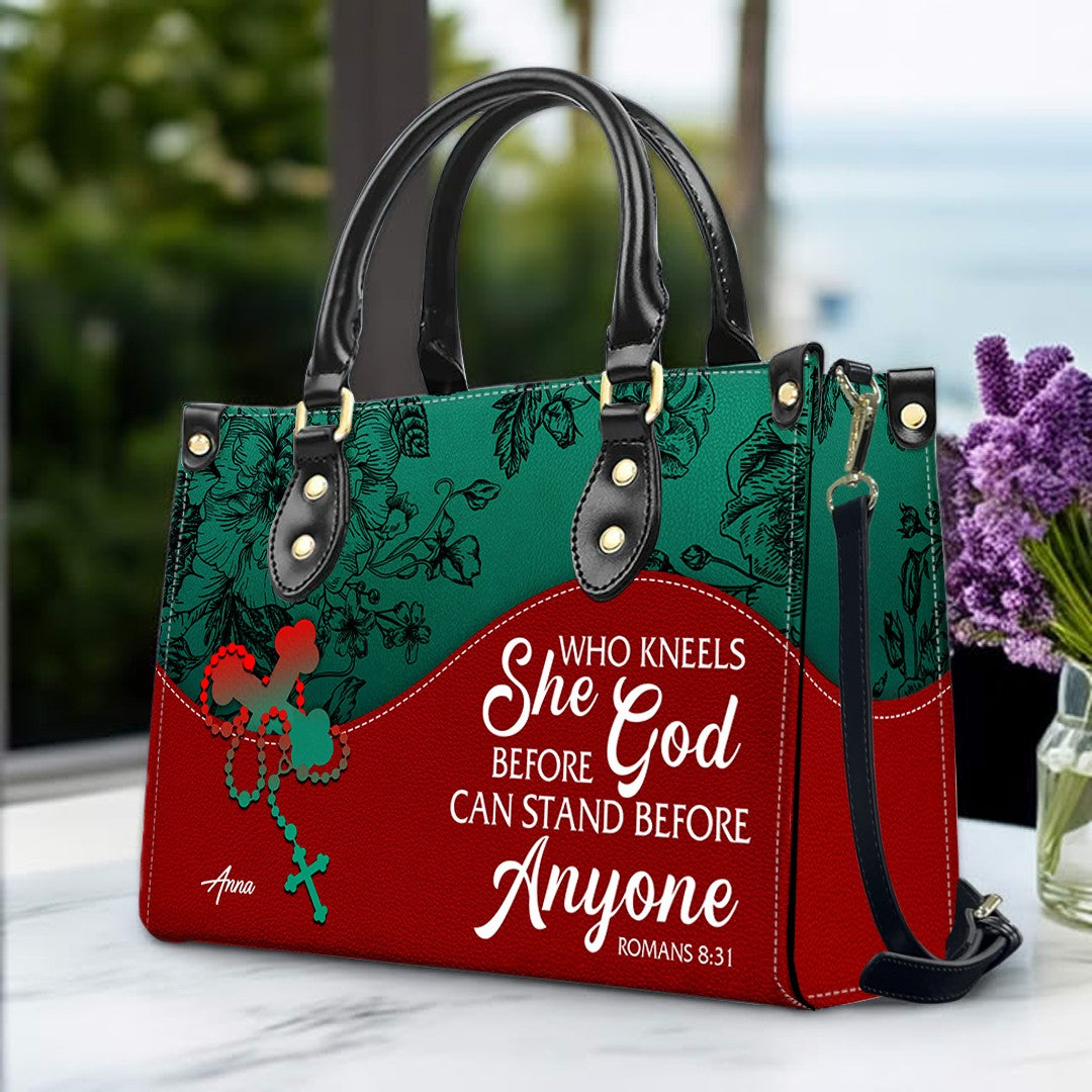 Personalized Christian Leather Handbag