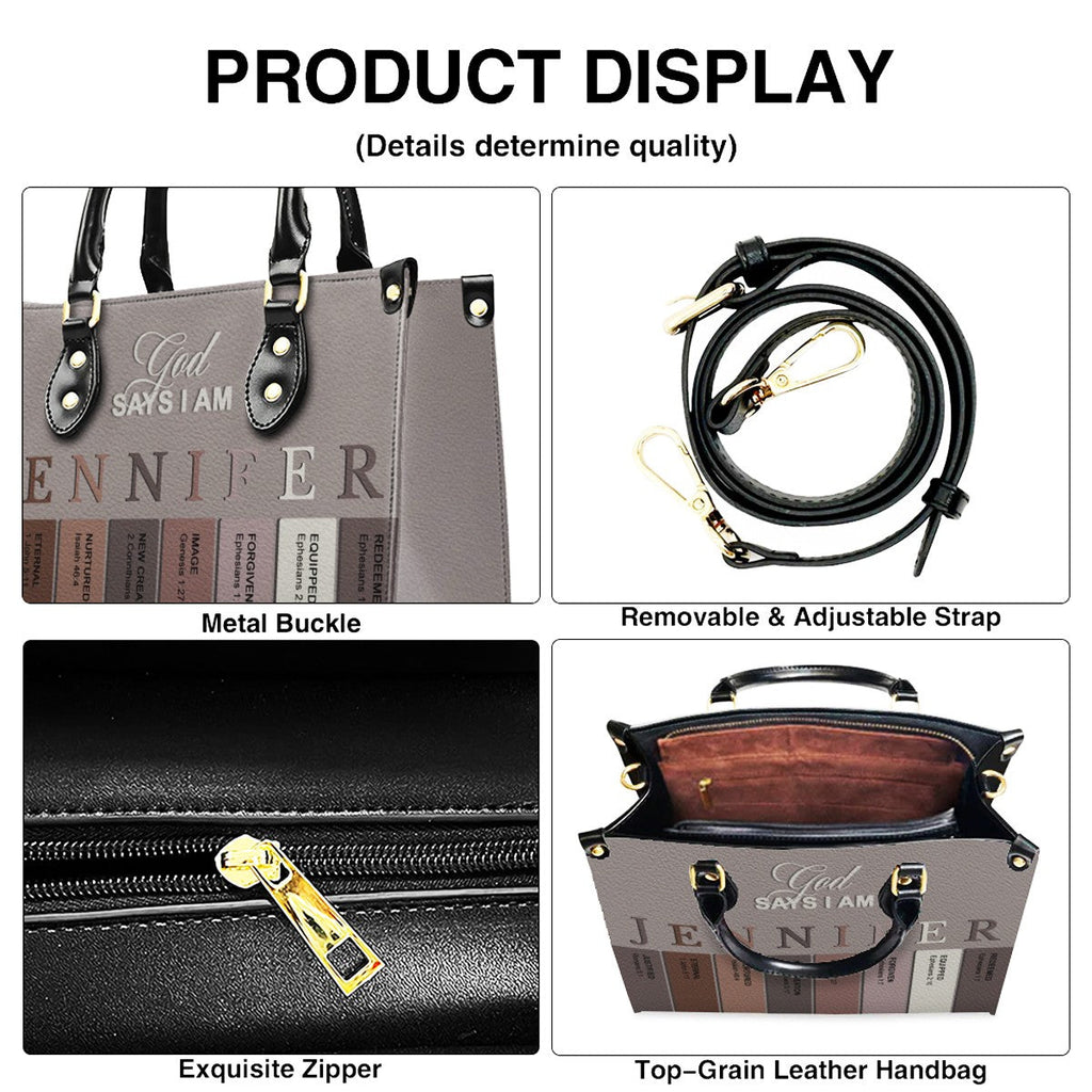 Personalized Bible Verse Leather Handbag Set