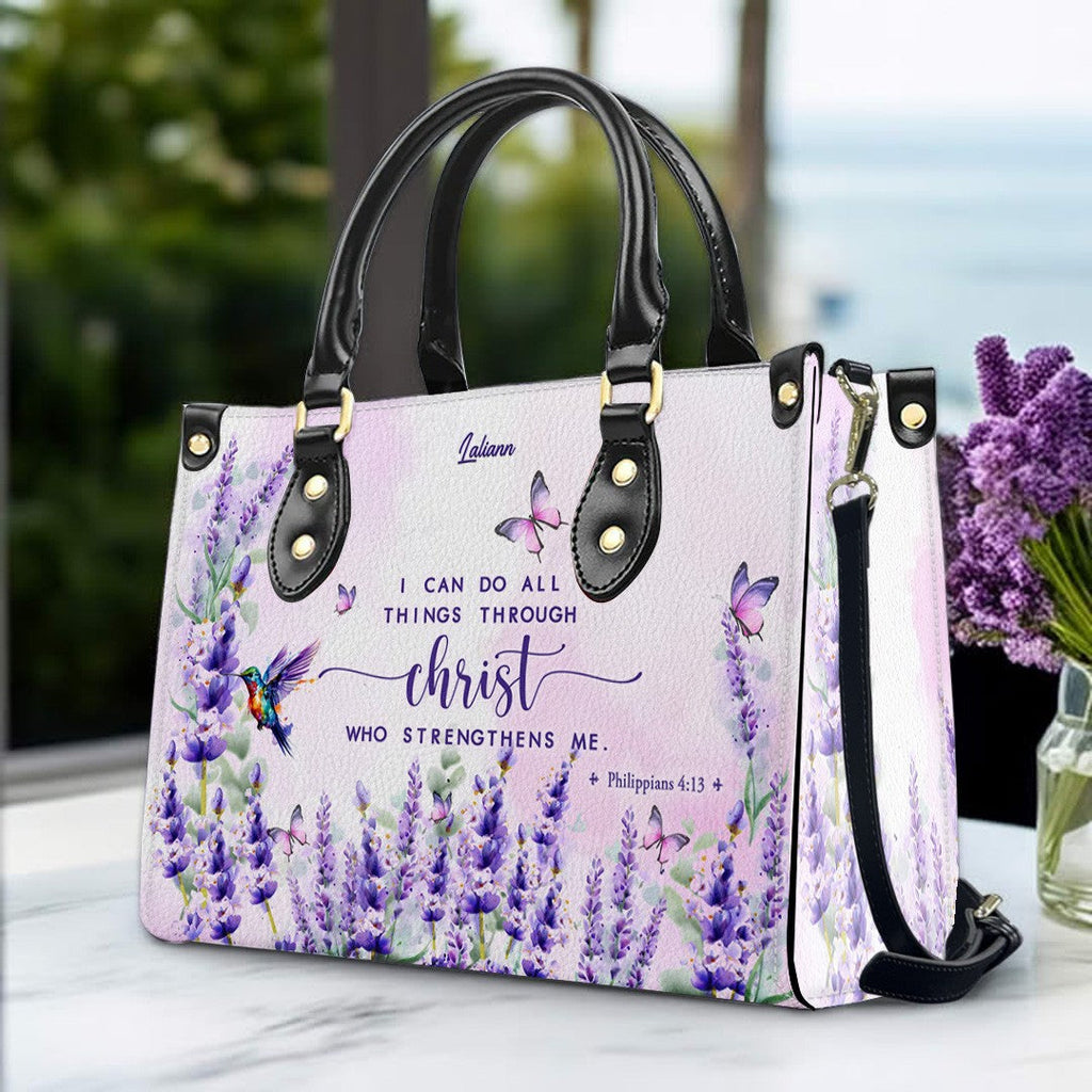 Custom Christian Leather Handbag & Matching Wallet