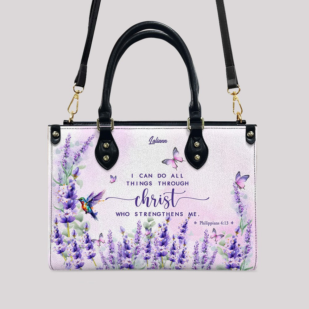 Custom Christian Leather Handbag & Matching Wallet